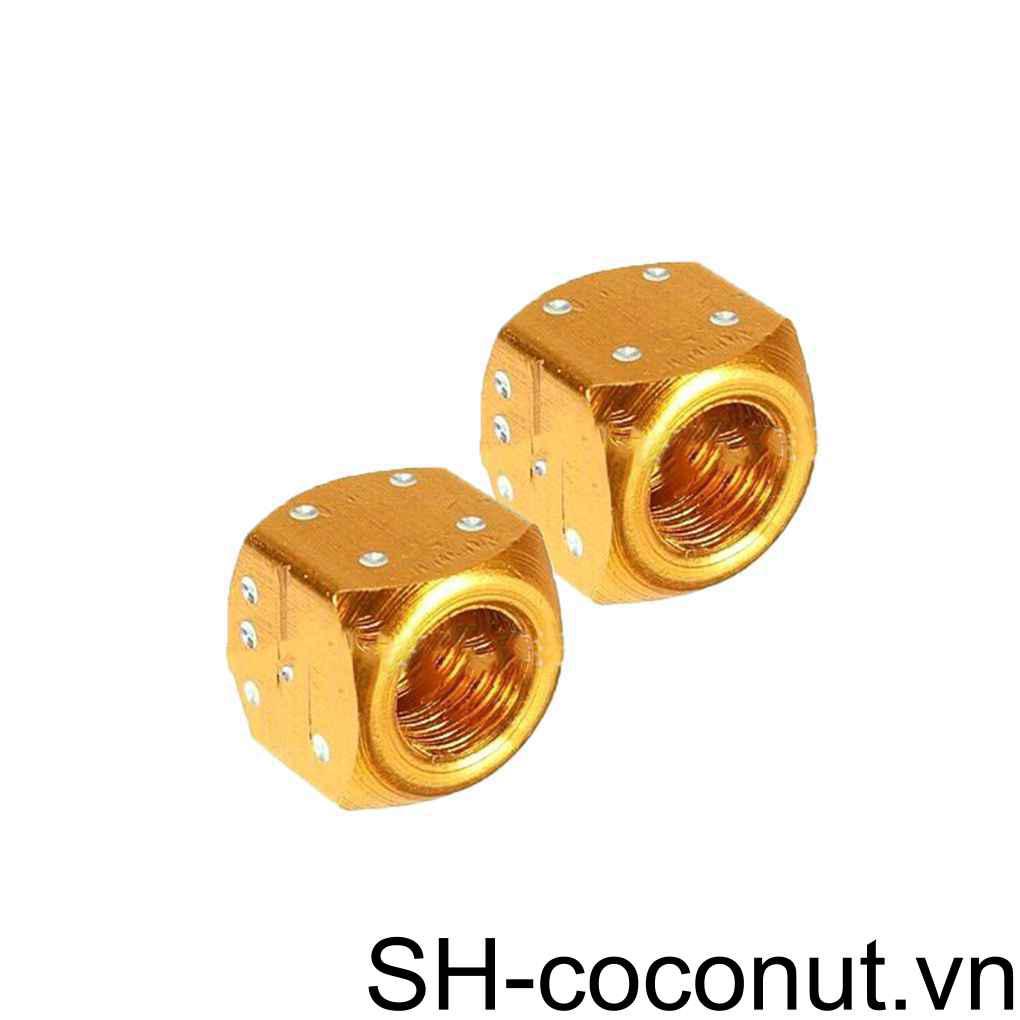 Nắp Van Bánh Xe Chống Nổ Bằng Hợp Kim Nhôm Hình Xúc Xắc Thông Dụng Cho Xe Máy