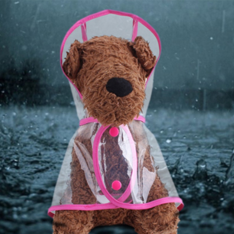 Áo Mưa Trong Suốt Có Mũ Trùm Tiện Dụng Dành Cho Cún Cưng
