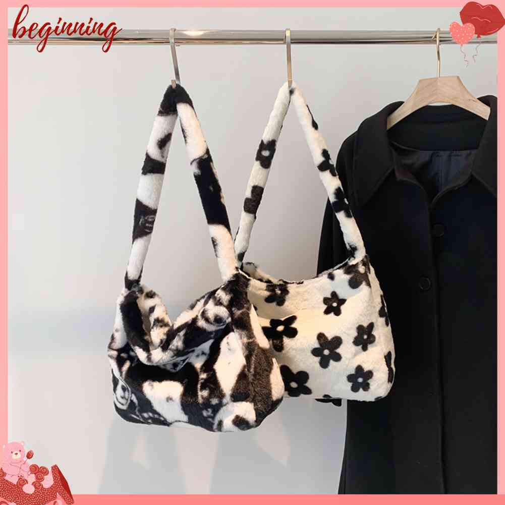 ✿ Phụ Kiện Trang Trí Bắt Đầu Xinh Xắn Chất Lượng ✿ Túi Xách Tay Phủ Lông Giữ Ấm Thời Trang Thu Đông