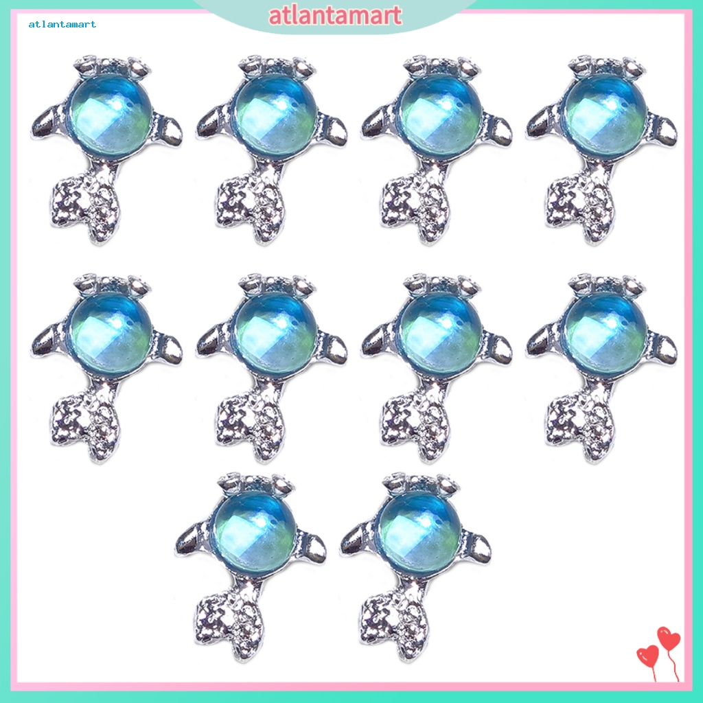 COD| 10Pcs Nail Art Jewelry Candy Color Fish Charms Nail Tips Accessory 3D Nail Manicure Rhinestone Decoration Nail Supplies