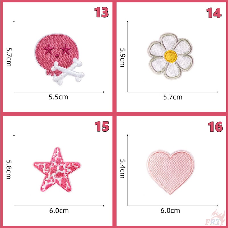 ♚ Miếng Vá Bằng Sắt Màu Hồng Hình Chữ VSCO VSCO ♚ Miếng Dán Ủi Quần Áo Hình Lưỡi / Báo / Khỉ / Ngựa Vằn / Đầu Lâu / Hoa Cúc / Ngôi Sao / Thần Chết DIY