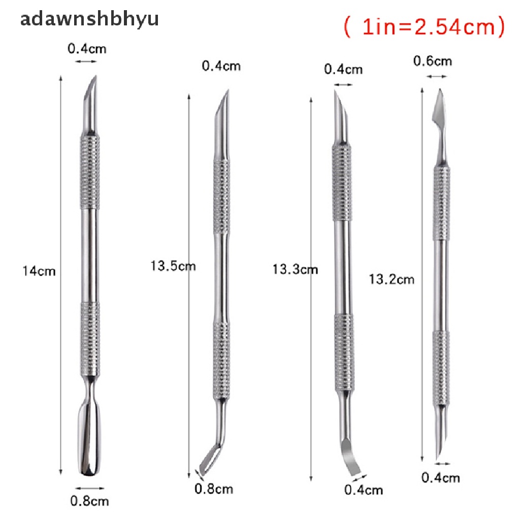 1 Dụng Cụ Làm Móng Hai Đầu Bằng Thép Không Gỉ Loại Bỏ Da Chết