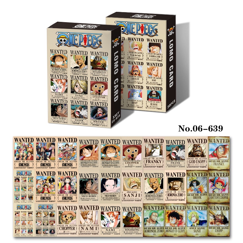 Hộp 30 Tấm Ảnh Lomo Card Hoạt Hình ONE PIECE