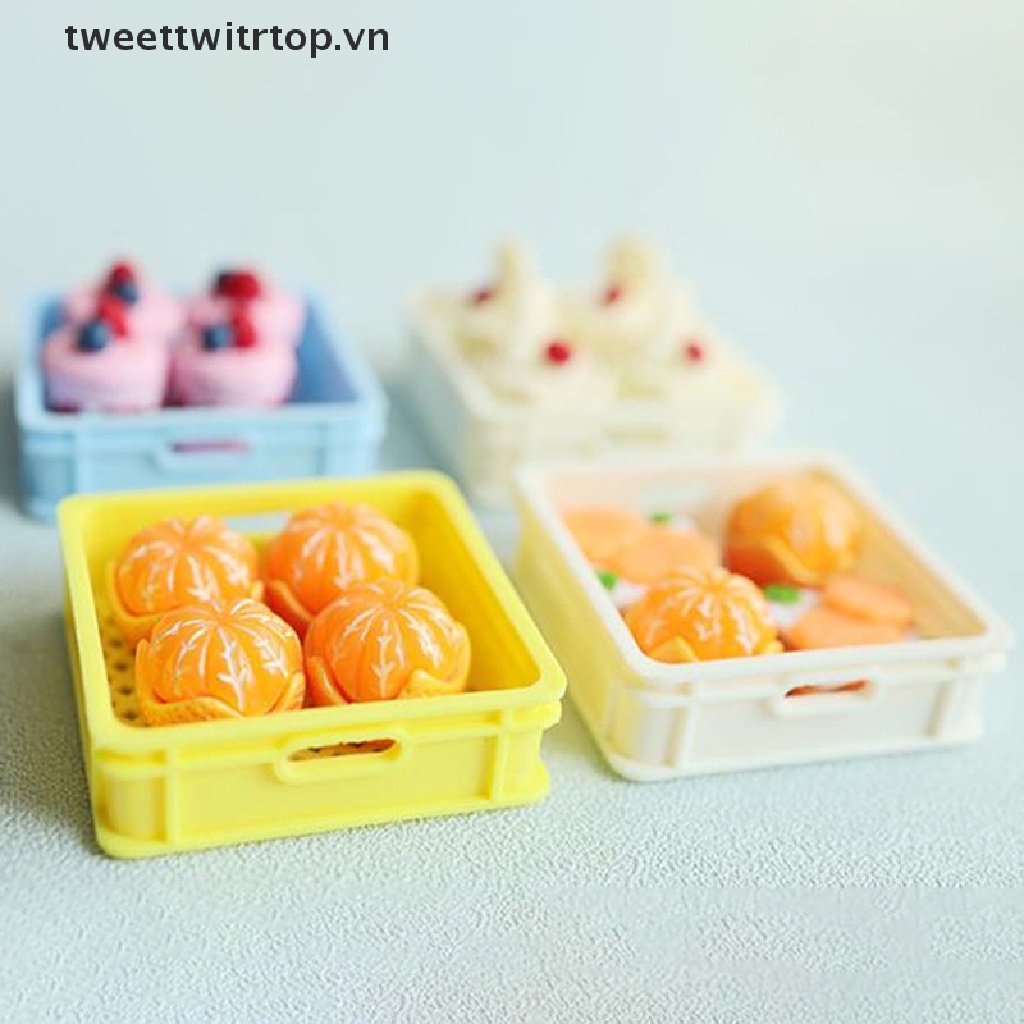 1 Set Giỏ Đựng Bánh Tráng Miệng 1 / 12 Trang Trí Nhà Búp Bê