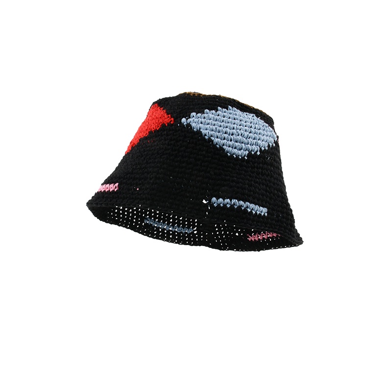 Nón Tai Bèo Họa Tiết Sọc Caro Đính Đá Thời Trang Phong Cách Nhật Bản