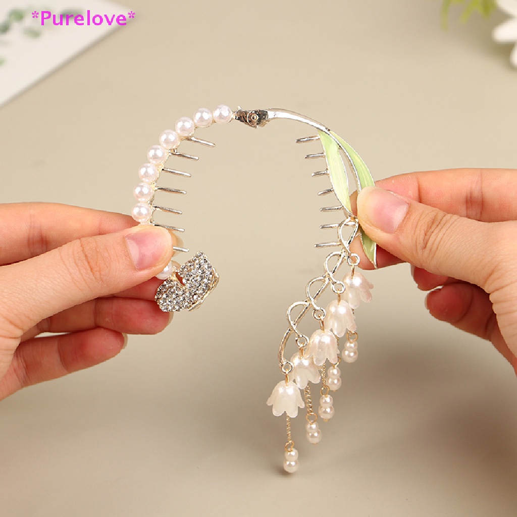 Kẹp Tóc Đính Đá Phối Tua Rua Thời Trang Cho Nữ Mới