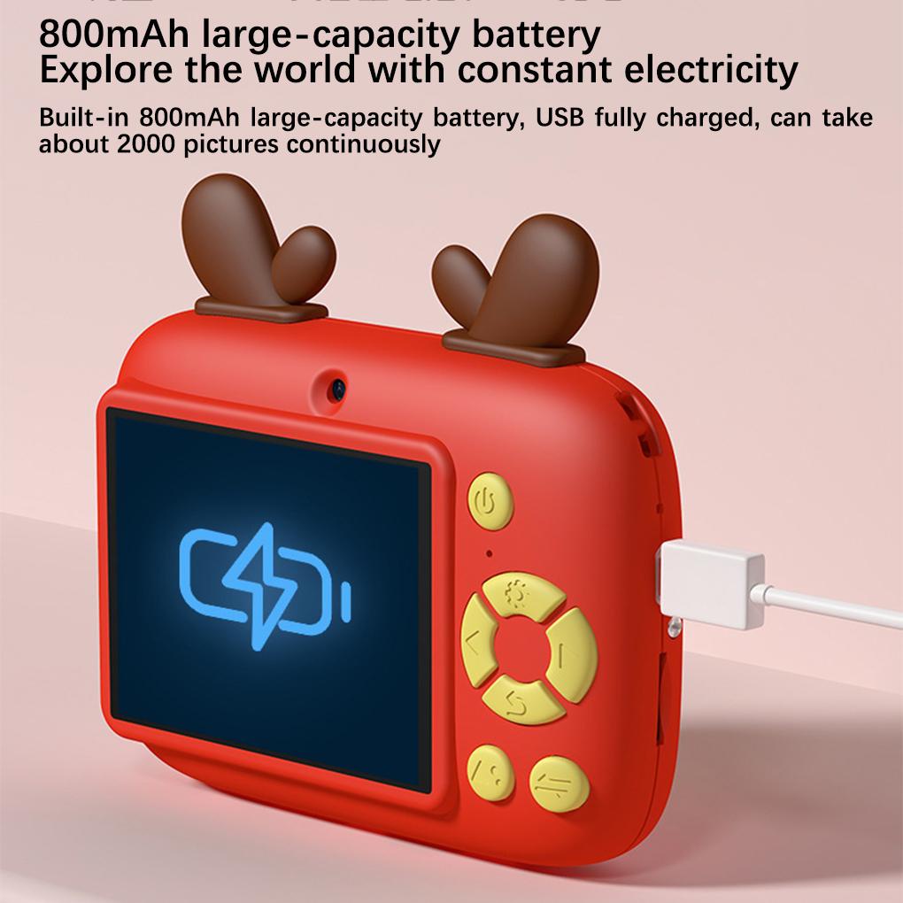 Máy Ảnh Kỹ Thuật Số Bằng Silicon Họa Tiết Hoạt Hình Kèm Dây Đeo Độ Nét Cao Làm Quà Tặng Cho Bé