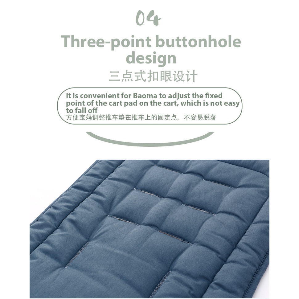 Đệm Cotton Lót Xe Đẩy Em Bé Chất Lượng Cao