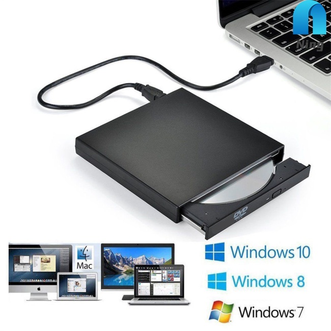 Ổ Đĩa Quang Học Usb 2.0 Dvd CD-RW Tương Thích Với Macbook Laptop Pc