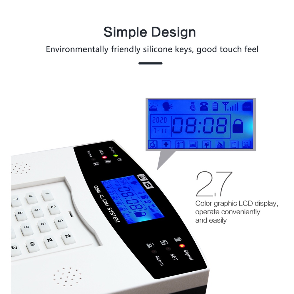 Hệ Thống Báo Động An Ninh Không Dây Điều Khiển Từ Xa PG-500 GSM