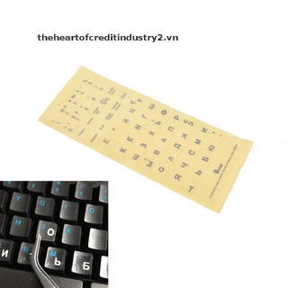 (hot) Russian Transparent Keyboard Stickers Letters for Laptop Notebook Computer PC .