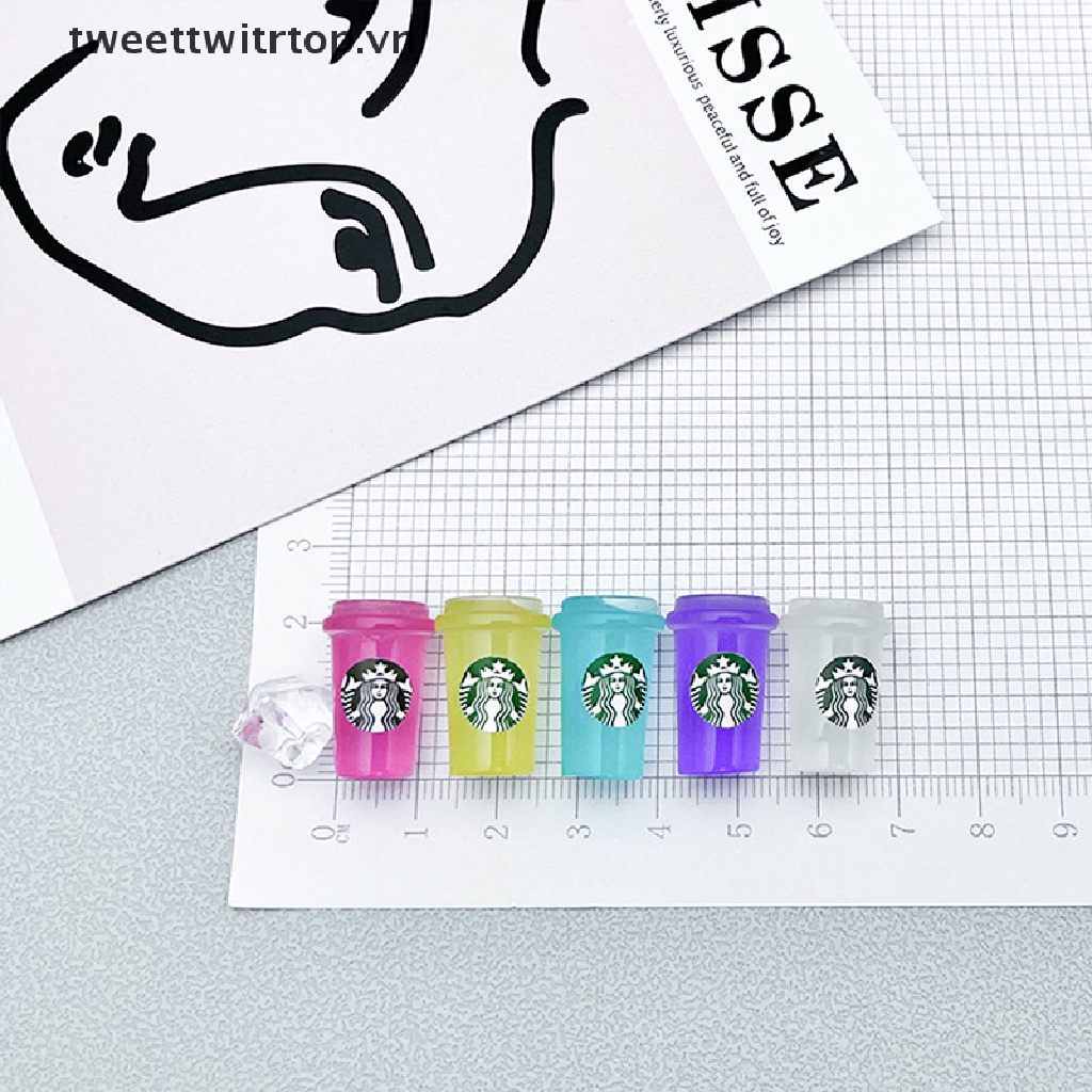 Set 5 Ly Cà Phê Dạ Quang Dùng Để Trang Trí Nội Thất