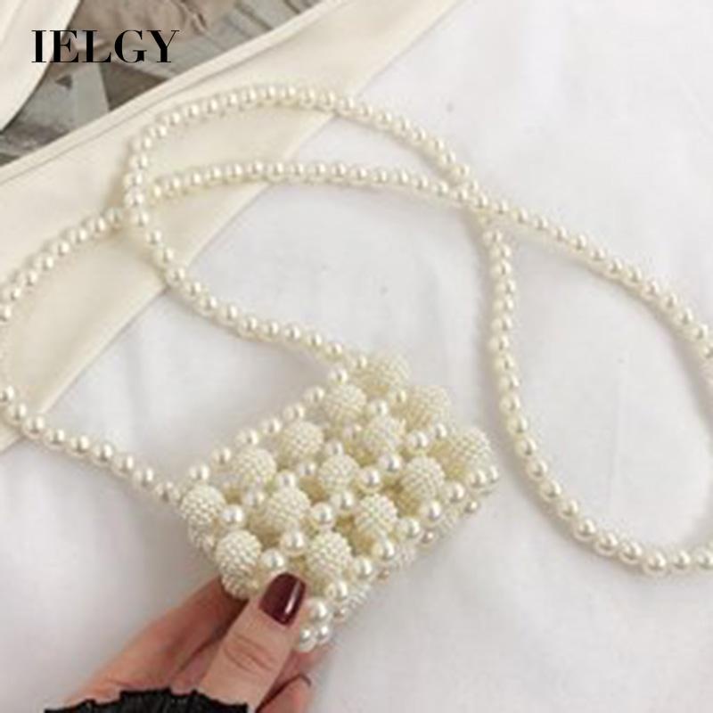 Túi Đeo Chéo mini Đính Ngọc Trai Phong Cách retro Dành Cho Nữ