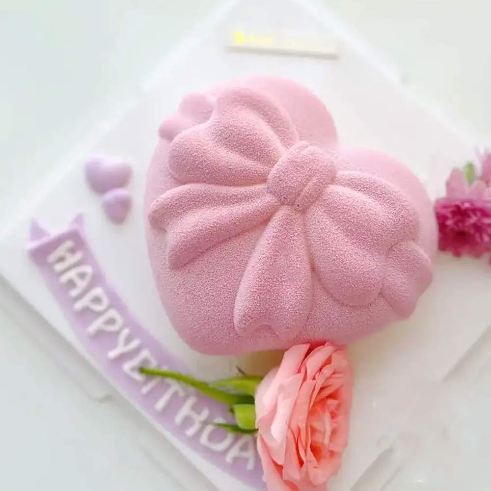 Khuôn Silicone Làm Sô Cô La Hình Nơ Trái Tim An Toàn Cho Sức Khỏe