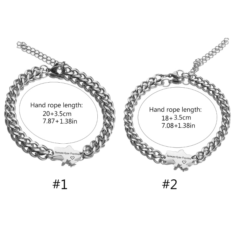 Flgo Ukraine Vòng Đeo Tay Mặt Bản Đồ Hình Học Kết Hợp Trang Sức