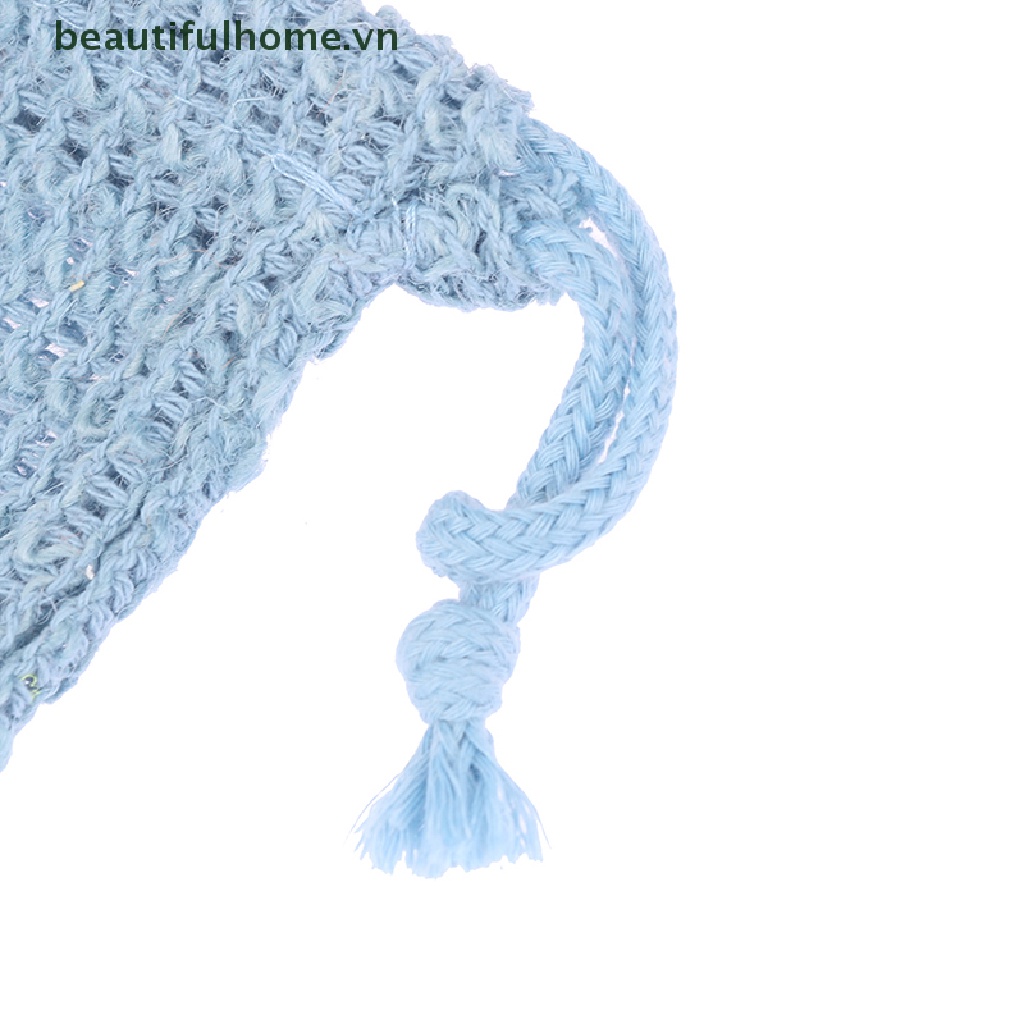 Túi Lưới Đựng Xà Phòng Tẩy Tế Bào Chết Bằng Vải Lanh Cotton Giá Đỡ