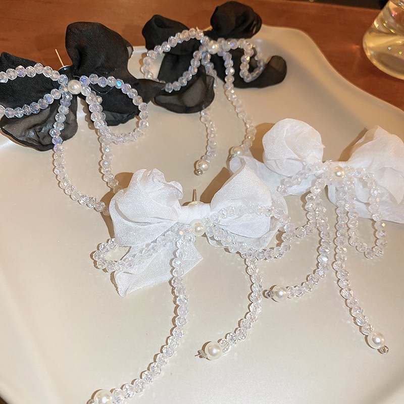 Đôi Bông Tai Tua Rua Dài Đính Ngọc Trai Thời Trang Cho Nữ