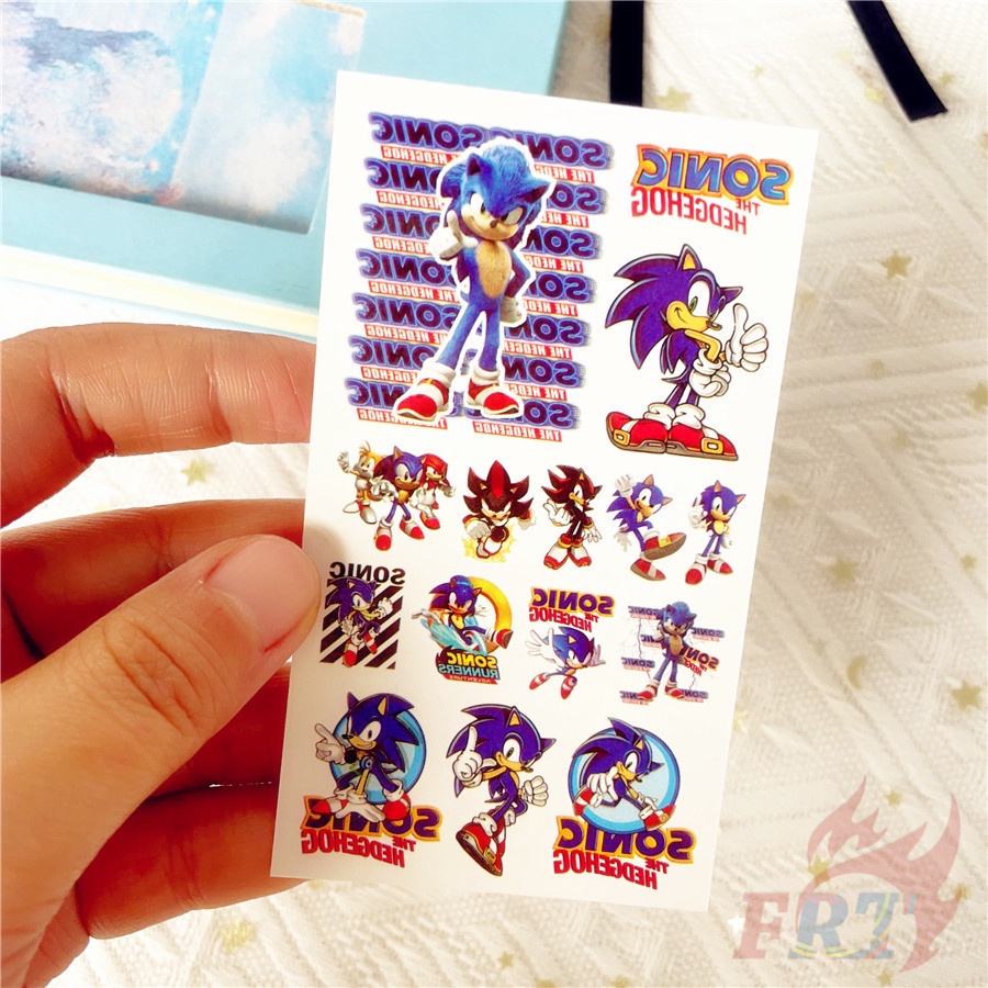 ❣️1 Tấm Hình Xăm Dán Hình Nhím Sonic❣️ Hình Xăm Dán Chống Thấm Nước Quyến Rũ