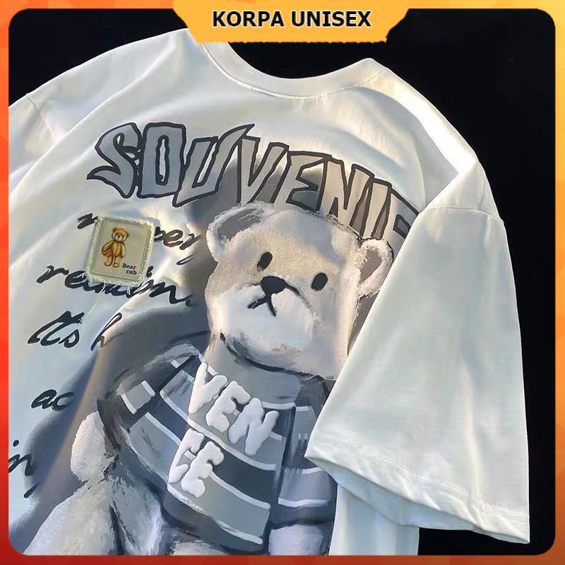 [ IN NỔI ] Áo thun tay lỡ form rộng gấu SOUVENIR - phông ulzzang cotton unisex nam nữ