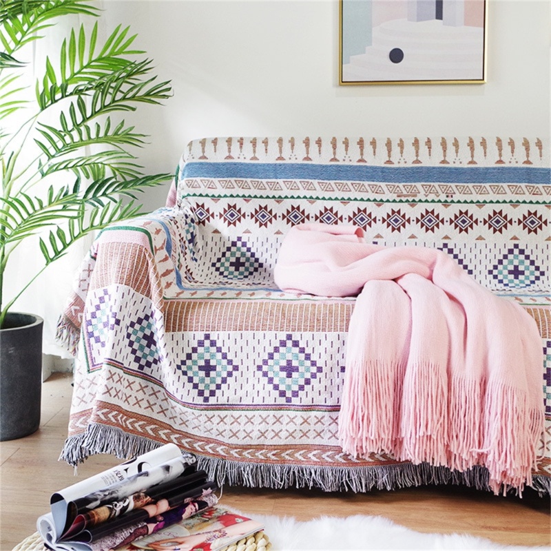 Vỏ Chăn Trải Sô Pha In Họa Tiết Phong Cách Bohemian