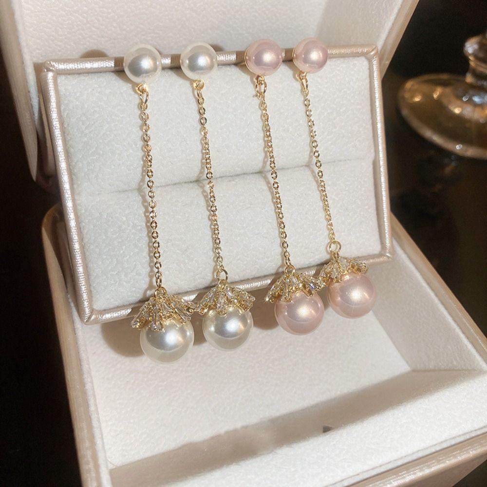 LOMBARD Khuyên Tai Treo Họa Tiết Hình Học Thời Trang Sang Trọng Ngọt Ngào Cho Nữ