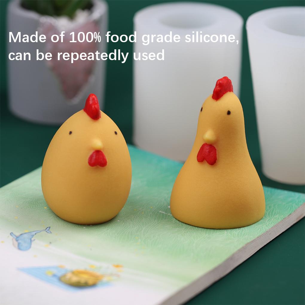 Khuôn Làm Bánh Tráng Miệng Hình Gà Con Bằng Silicone Chịu Nhiệt Chống Dính DIY