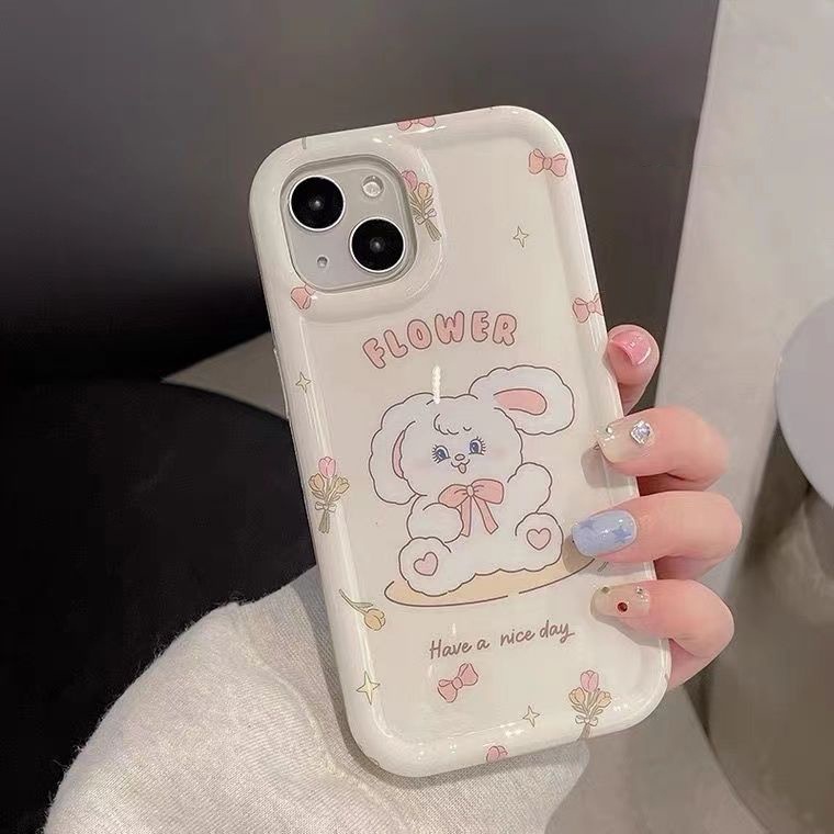 Ốp Điện Thoại Silicon TPU Mềm Chống Sốc In Hình Thỏ Dễ Thương Cho IPhone 14 13 11 12 Pro XS Max X XR 7 + 8 Plus