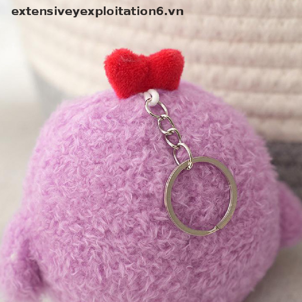 Móc Khóa Hình Gà Nhồi Bông Mini 10cm Dễ Thương