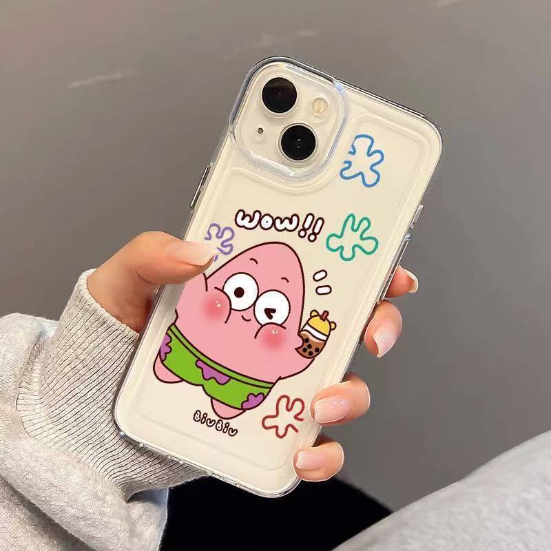 ✅Ốp Điện Thoại Dẻo Họa Tiết Hoạt Hình Spongebob Chống Sốc Cho iPhone 13 / 14 12 / 11pro xsmax xr 7 / 8p J7D3