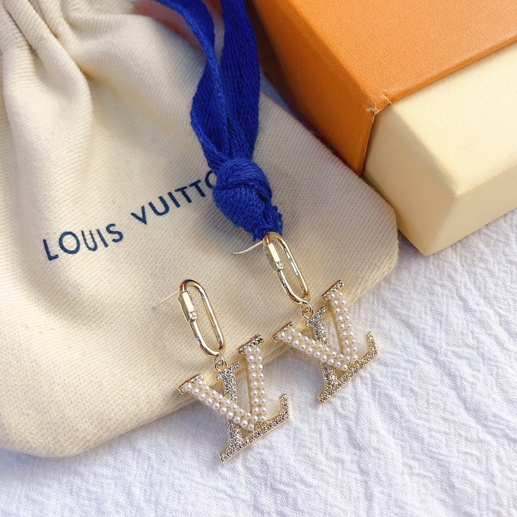 LOUIS VUITTON Bông Tai LV Bằng Thép Titan Thời Trang Cho Nữ