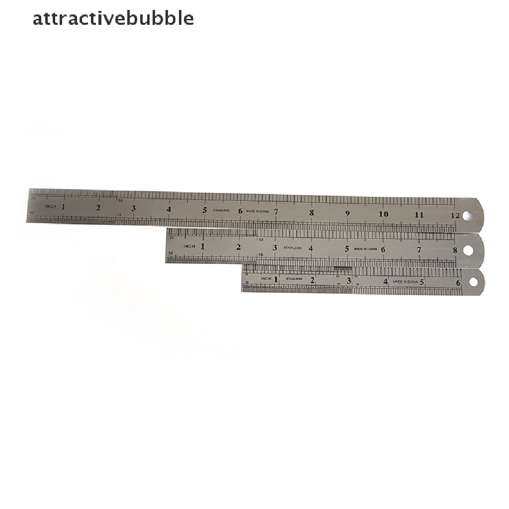 Thước Đo Hai Mặt 15-30cm Bằng Thép Không Gỉ
