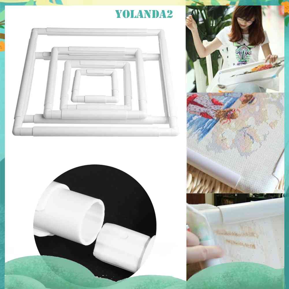 Giá Đỡ Tranh Thêu Chữ Thập Hình Vuông Bằng Nhựa PP