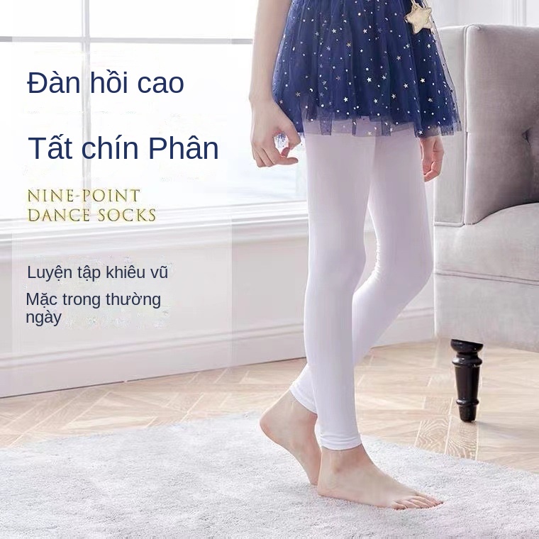 Quần Tất Múa Ba Lê Dài Ngang Mắt Cá Chân Chuyên Nghiệp Cho Bé Gái