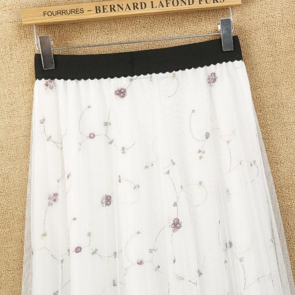 Chân Váy Lưới Chữ A Lưng Cao Xếp Ly Thời Trang Cho Bé Gái