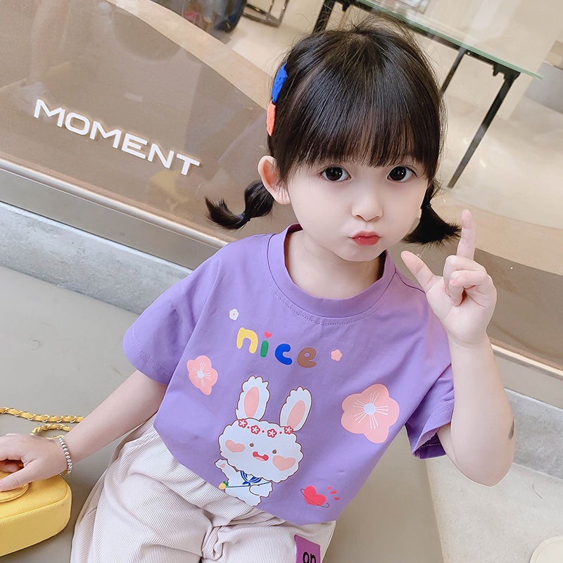Áo Thun Tay Ngắn Phong Cách Nhật Bản Hàn Quốc Thời Trang Mùa Hè Mới 2023 Dành Cho Bé Gái