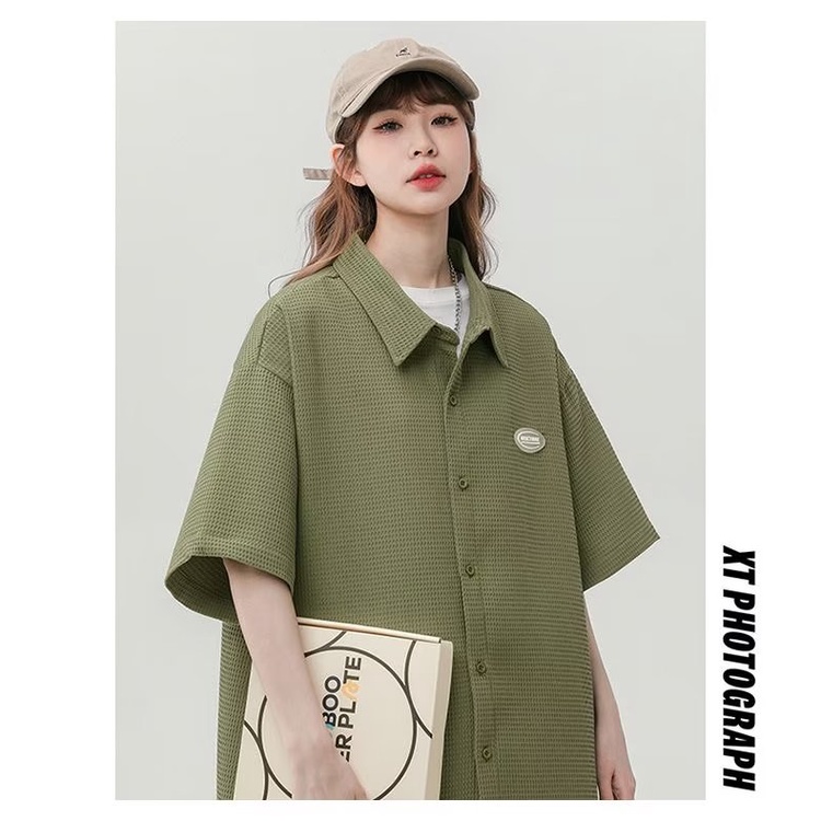 Áo Thun polo Tay Ngắn Vải Lụa Lạnh Thời Trang Công Sở Cho Nam Và Nữ