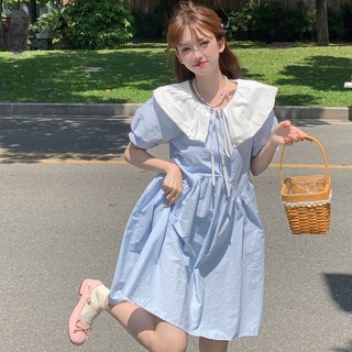 Đầm Ngắn Dáng Rộng Phong Cách Preppy Phong Cách Mới Mùa Hè 2023 Gor04