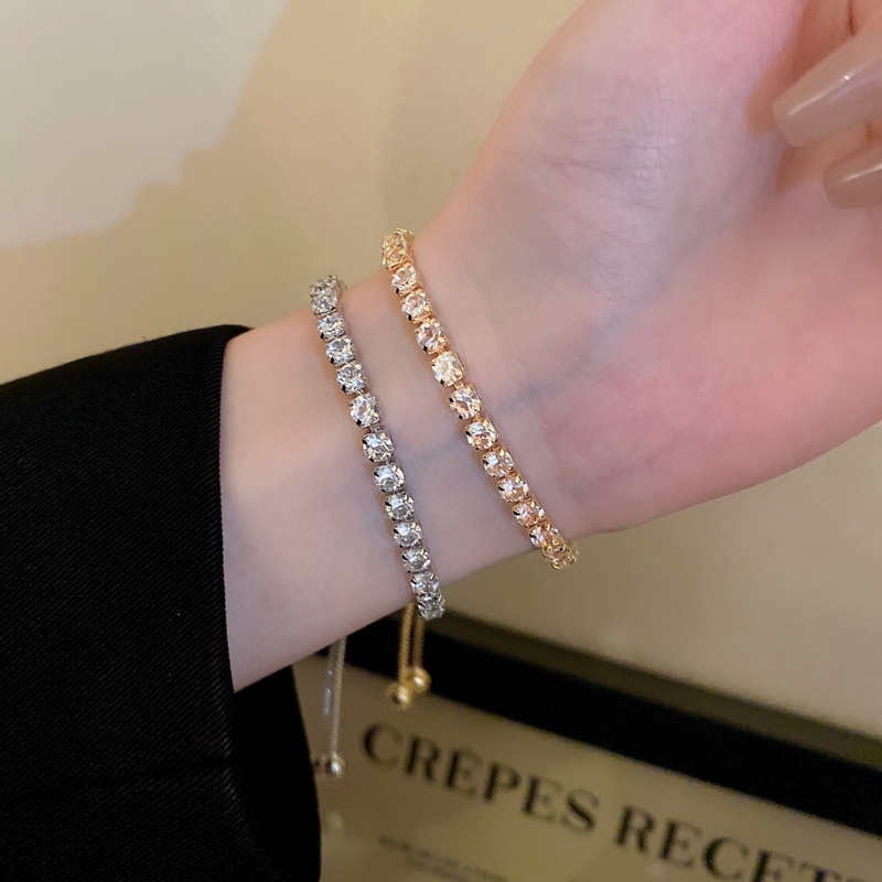 Vòng Đeo Tay Đính Pha Lê Tua Rua Phong Cách Âu Mỹ Thời Trang Sang Trọng