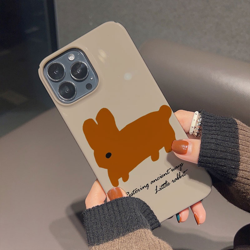 Ốp Điện Thoại Cứng In Hình Gấu Nâu Cho iphone 14promax 11 13 12 7Plus 8 X XS Max