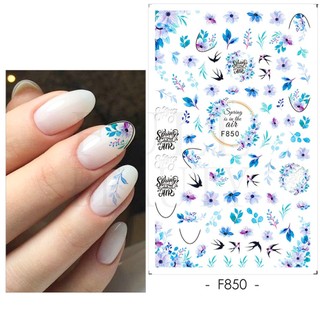 Sticker Dán Móng Hoạ Tiết Hoa Lá