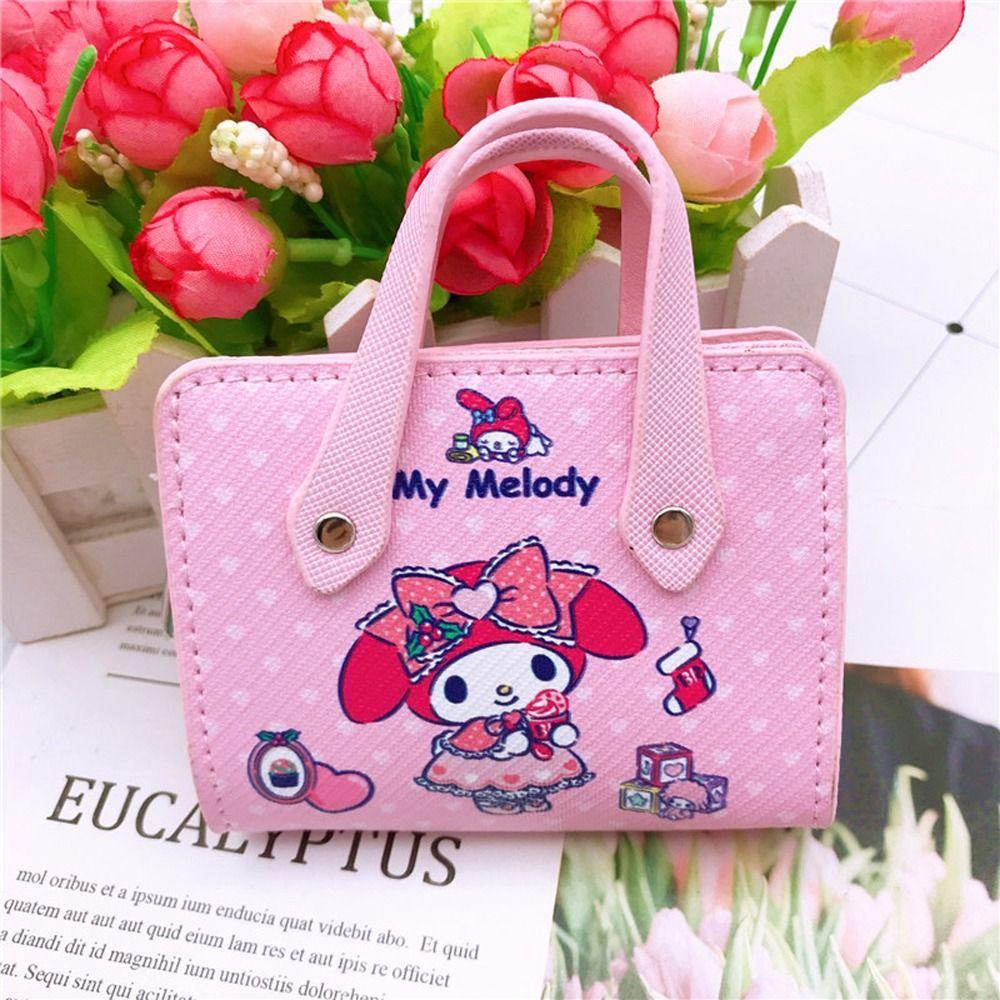 Túi Da PU Đựng Son Môi / Mỹ Phẩm Trang Điểm Họa Tiết Mèo Kitty Lấp Lánh Cho Nữ