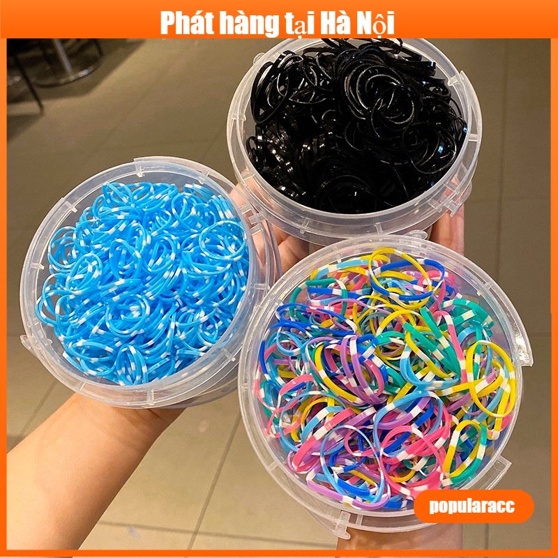 Set 1000 Dây Thun Cột Tóc Nhiều Màu