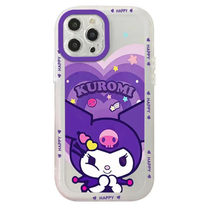 ✅Ốp Điện Thoại Mềm Trong Suốt Họa Tiết Kuromi Dễ Thương Cho Apple iPhone 14 / 13pro 12promax 7Plus Xr Xs Max Pk2