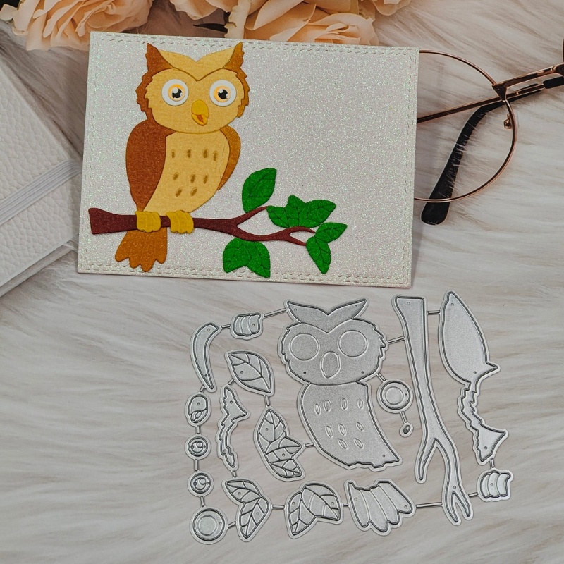 Khuôn Cắt Giấy Thép Carbon Trang Trí Hình Cú Mèo Xinh Xắn