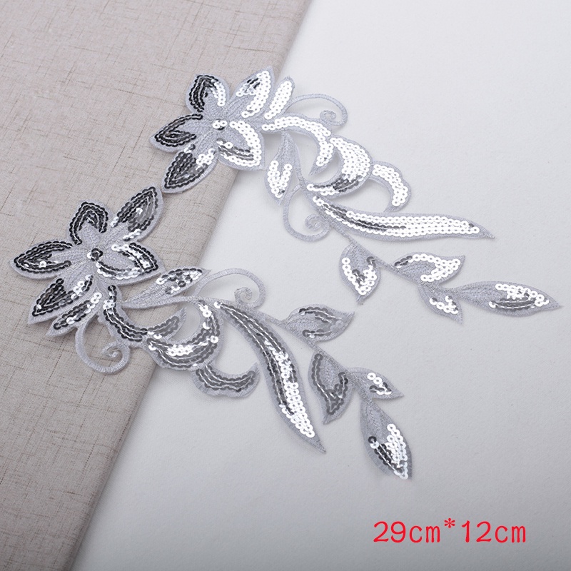 1 Cặp Sticker Ủi Thêu Hình Bông Hoa
