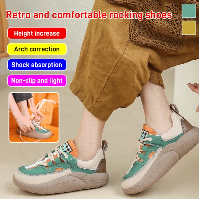 Giày Thể Thao Khối Màu Retro Đơn Giản Thoải Mái Và Đa Năng Cho Nữ