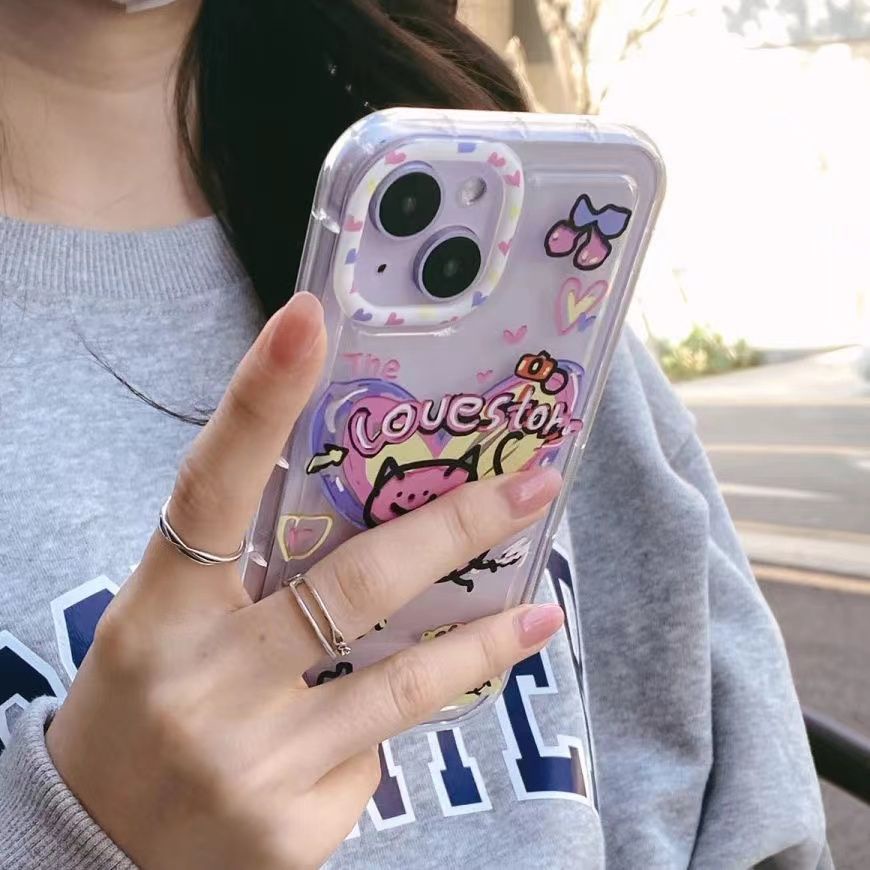 ✅Ốp Điện Thoại Mềm Trong Suốt In Hình Mèo Cho iPhone 14Pro 14 / 13promax 12 / 11 xr xs WO9F