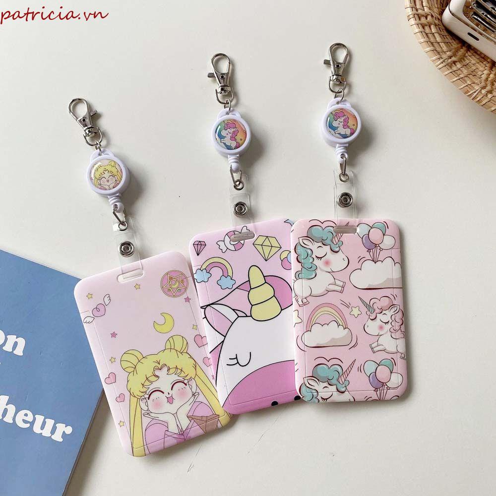 Ví Đựng Thẻ Tín Dụng / Danh Thiếp Hình Thủy Thủ Mặt Trăng Có Khóa Cài Và Dây Đeo Ốp