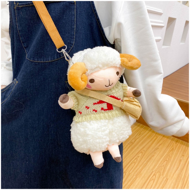 Túi Đeo Chéo Hình Thú Nhồi Bông Dễ Thương Phong Cách Hàn Quốc Nữ
