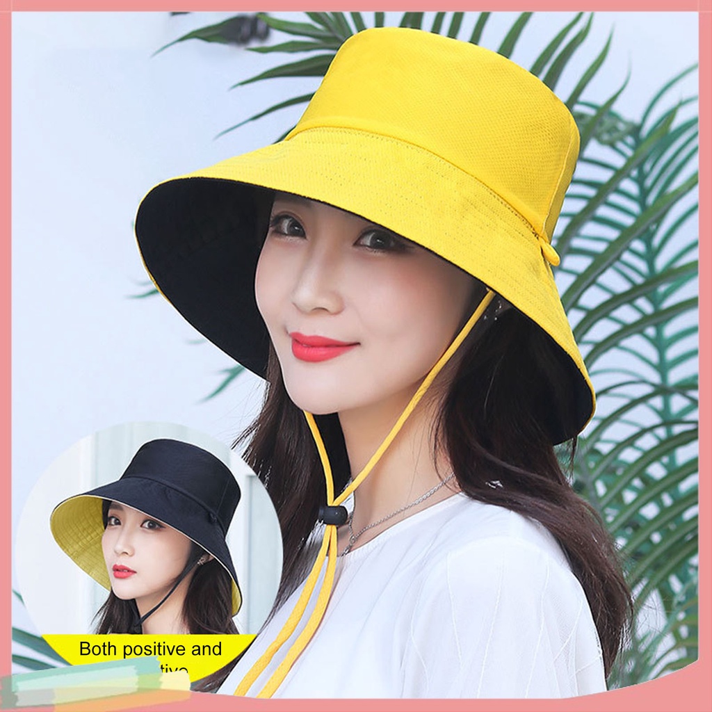 Nón Vành Tròn Màu Trơn Chống Tia UV Thời Trang Mùa Hè Cho Nữ